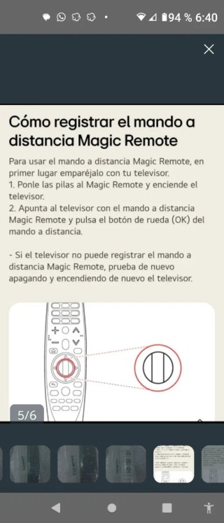Mando para  LG Magic puntero