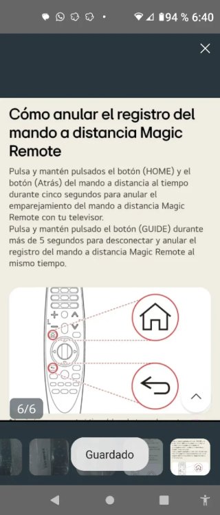 Mando para  LG Magic puntero