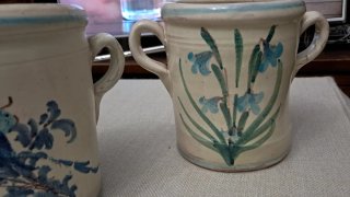 Coppia vasi ceramica decorati