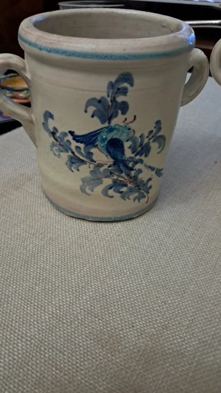Coppia vasi ceramica decorati