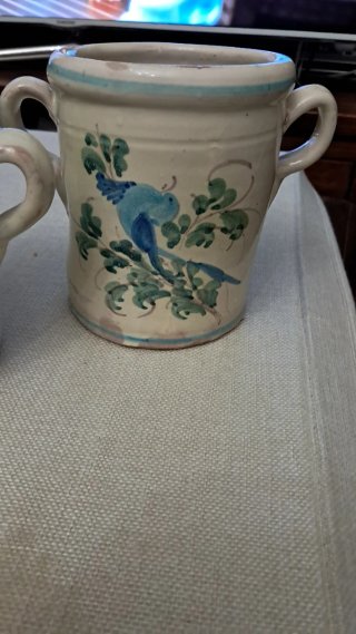 Coppia vasi ceramica decorati