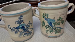 Coppia vasi ceramica decorati