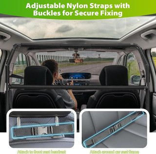 TAZZOR Rejilla Separadora Perros Coche 142cm Ancho