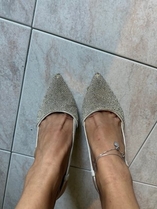 Tacchi a spillo beige/oro taglia 38