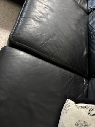 Sofá Chaiselongue Piel Negro