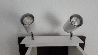 Aplique Pared 2 Focos LED Orientables Blancos