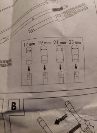 Llave de Ruedas Automotive 17/19/21/23mm