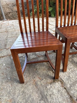 8 Sillas Madera Maciza Banak
