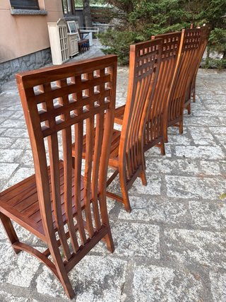8 Sillas Madera Maciza Banak