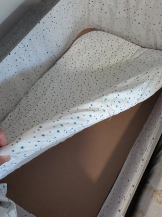 Cuna colecho Kinderkraft gris