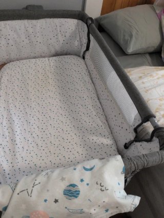 Cuna colecho Kinderkraft gris
