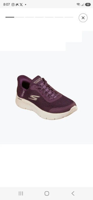 Skechers Mujer Vino Sin Cordones Talla 39