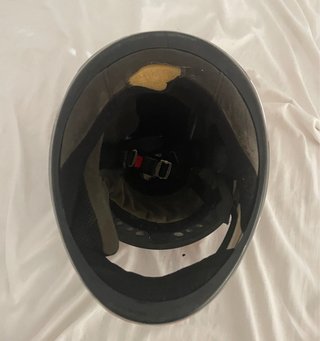 Casco de moto LAZER blanco y naranja