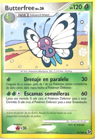 Butterfree 14/106 Pokémon TCG Grandes Encuentros 2