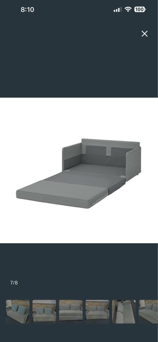 Sofá Cama Ikea FRIDHULT Gris 2 Plazas