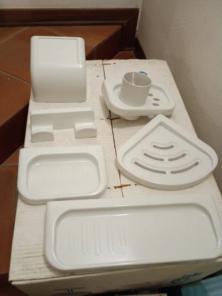 accessori bagno in PVC 5 pezzi