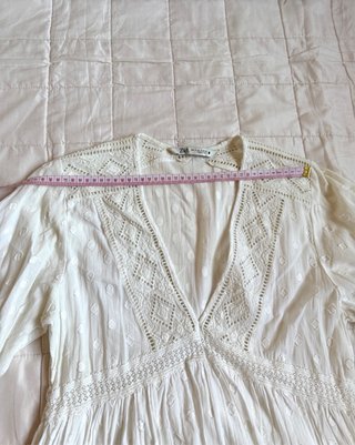 Abito mini bianco boho chic di Zara | tg S