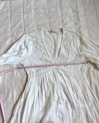 Abito mini bianco boho chic di Zara | tg S