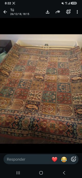 Alfombra de lana multicolor