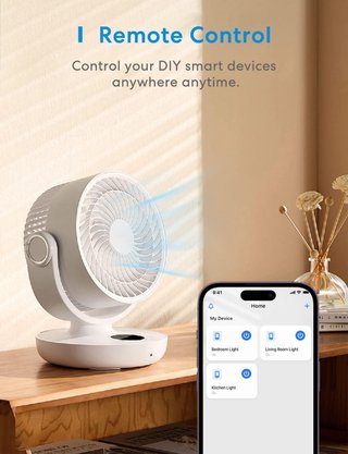 Meross 4 Interruptor Universal Inteligente, 10A DIY Interruptor Inteligente , Interruptor WiFi con Control de Voz