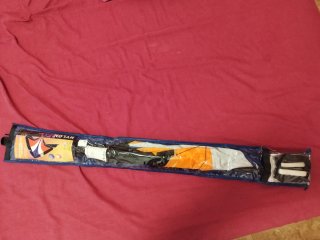 Cometa Delta Nylon Naranja y Blanca