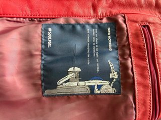 Chaqueta Cuero BMW Motorrad Schwabing Roja T.M