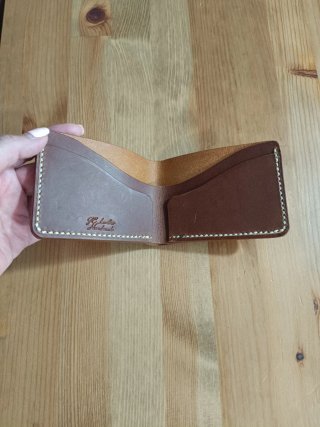 Billetera tarjetero de cuero