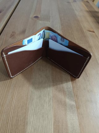 Billetera tarjetero de cuero
