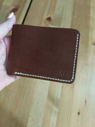 Billetera tarjetero de cuero