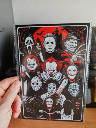 Lámina Impresión 3D Personajes Terror