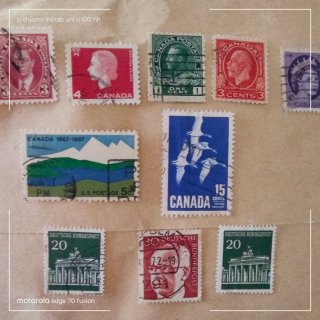 10 Francobolli Canada e Germania Usati