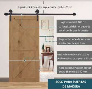 Herraje Puerta Corredera Estilo Rústico