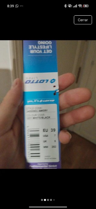 Zapatillas Lotto deportivas talla 39
