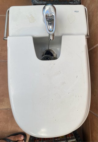 Bidé de baño cerámica y metal