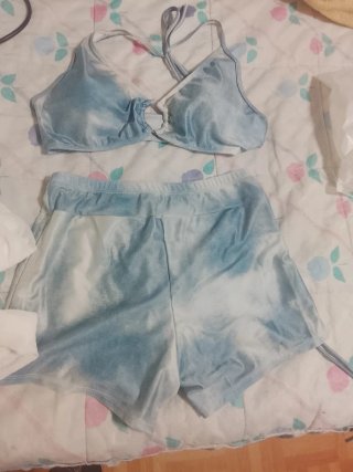 Conjunto bikini y camiseta transparente talla L