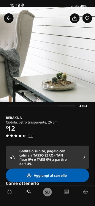 Ciotola in vetro ikea