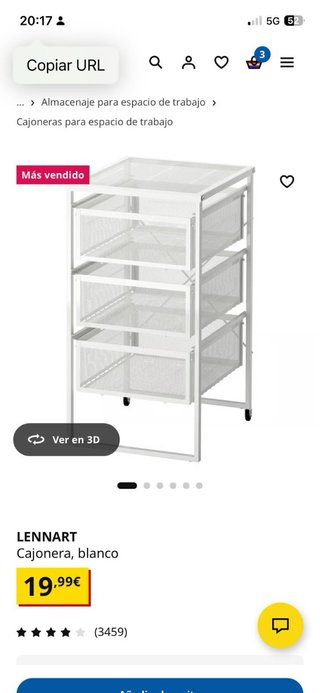 Cajonera Metálica Blanca