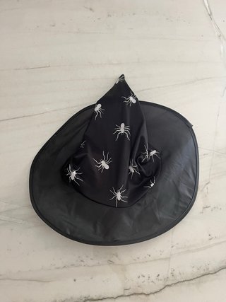 Sombrero de bruja negro con arañas disfraz Hallowe
