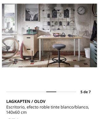 Escritorio LAGKAPTEN / OLOV Roble Blanco