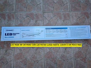 pantalla LED 90 100 110 cm pecera acuario