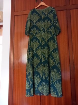 Vestido K KOU verde estampado