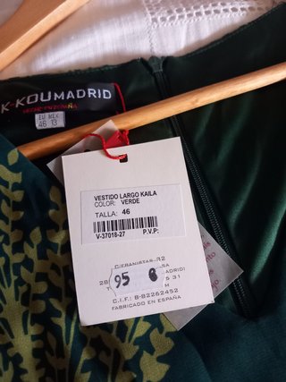Vestido K KOU verde estampado