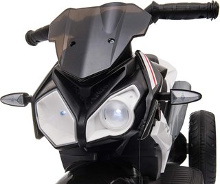Moto Eléctrica para Niños 3-5 Años Max. 25Kg Con Luces, Música, Batería 6V Y Velocidad 3Km/H, 86X42X52 Cm, Negro