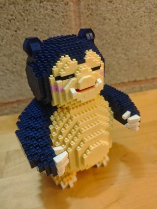 Figura Pokémon Snorlax de mini bloques (1.485 piez