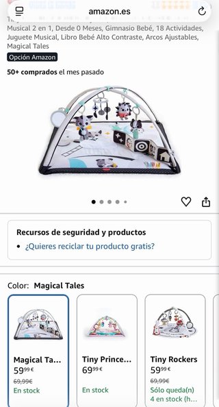 Gimnasio Bebé Tiny Love Black&White