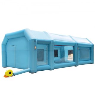 Cabina de Pintura Inflable Portátil, 792.48 x 457.2 x 304.8 cm Cabina de Spray Inflable, Carpa de Pintura para Autos con Sistema de Filtro de Aire y 2 Ventiladores, Carpa de Spray Inflable Mejorad...