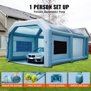 Tienda de Pintura Inflable para Automóviles 701 cm x 396 cm x 259 cm Sistema de Filtro 2 Ventiladores