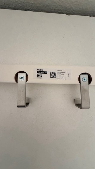 Perchero TJUSIG Ikea Blanco 60cm