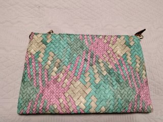 Bolso de mano tejido multicolor