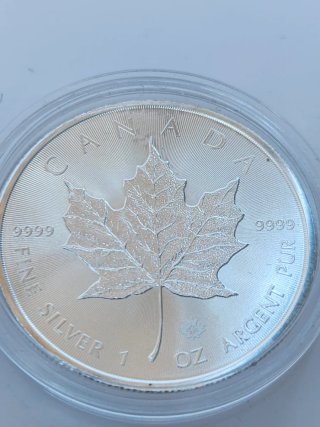 Onza Plata Pura 9999 Canadá 2017 Maple Leaf